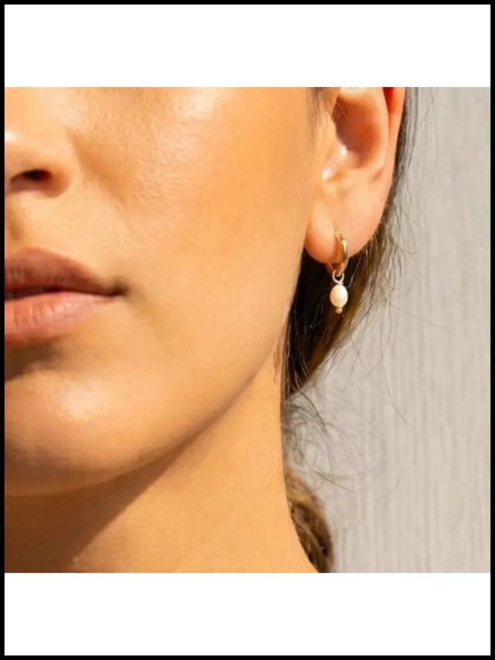 14K Gold Plated Hypoallergenic Dangle Earrings, Dainty Huggie Hoop Drop